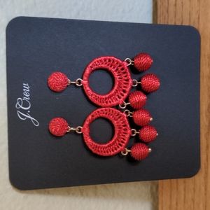 NWT JCrew Vibrant Raffia-Wrapped Earrings